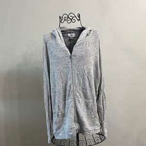 Cozy Light Gray Zip-Up Hoodie